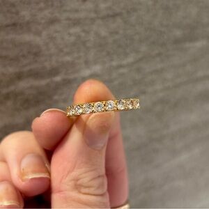 Gold ring with small diamonds